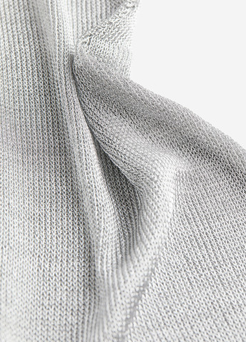 Серебристое кэжуал платье H&M однотонное