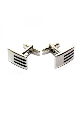 Запонки Прямоугольные С Черными Полосками Handmade (193411197)