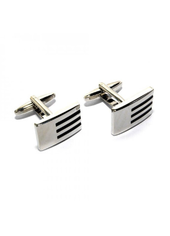 Запонки Прямоугольные С Черными Полосками Handmade (193411197)