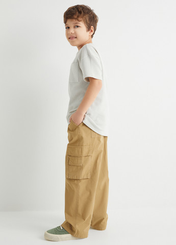 Светло-коричневые кэжуал демисезонные брюки карго KOTON