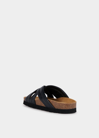 Черные шлепанцы Geox плетение