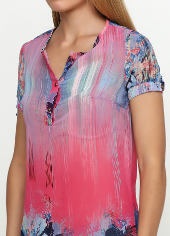 Фуксиновое (цвета Фуксия) кэжуал платье платье-футболка Sassofono
