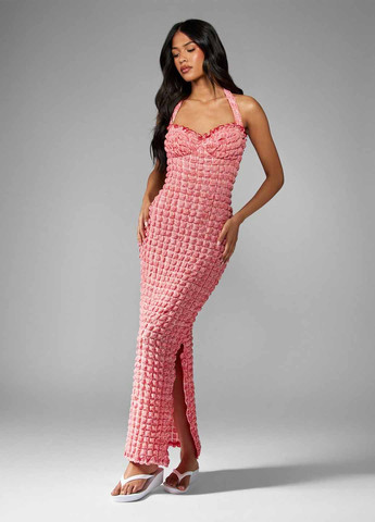 Червона кежуал сукня силуетна, з відкритою спиною SHEIN в клітинку