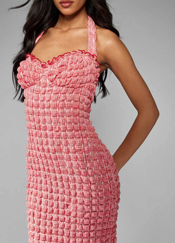 Червона кежуал сукня силуетна, з відкритою спиною SHEIN в клітинку