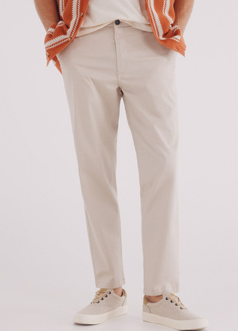 Молочные кэжуал летние зауженные брюки Springfield