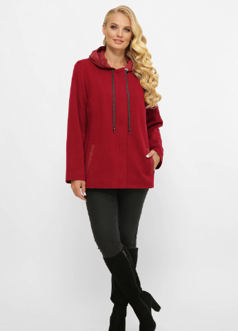 Красная зимняя легкая куртка из ангоры санти красная Tatiana
