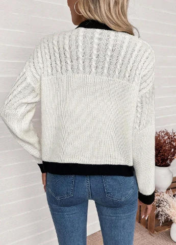 Молочный демисезонный кардиган SHEIN