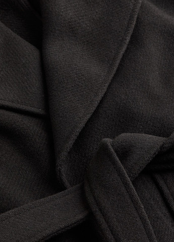 Черное демисезонное Пальто однобортное H&M