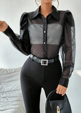 Чёрная блуза SHEIN