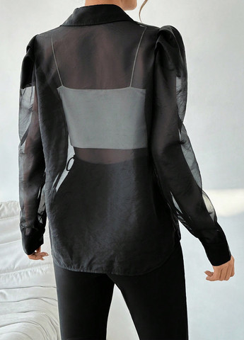 Чёрная блуза SHEIN