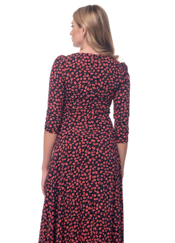 Темно-червона кежуал сукня Arefeva з квітковим принтом