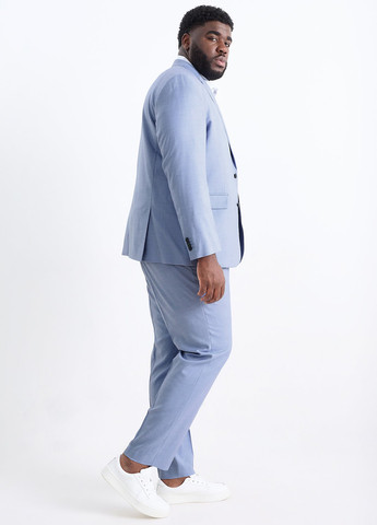 Голубые праздничный, классические демисезонные классические, зауженные брюки C&A