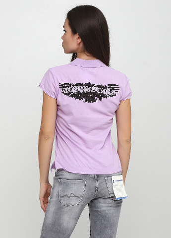 Сиреневая женская футболка-поло Alpinestars с рисунком