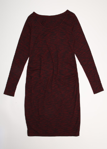 Бордовое кэжуал платье для беременных футляр H&M меланжевое