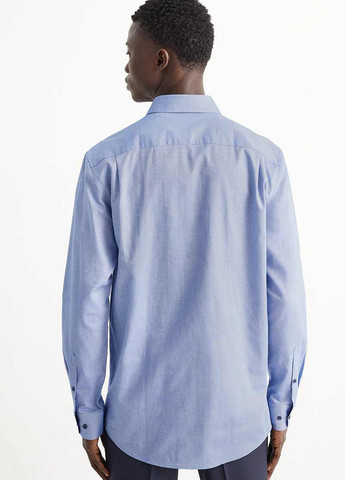 Голубой классическая рубашка однотонная C&A