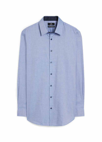 Голубой классическая рубашка однотонная C&A