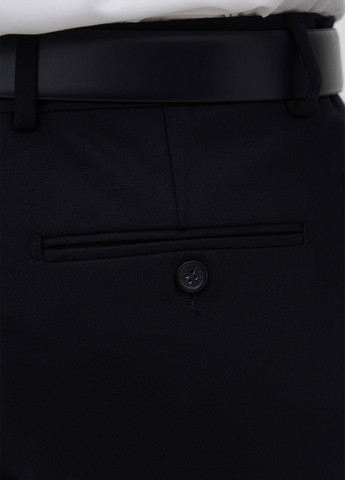 Темно-синие классические демисезонные зауженные брюки Trend Collection