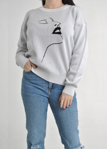 Белый демисезонный весенний хлопковый джемпер Fashion Club