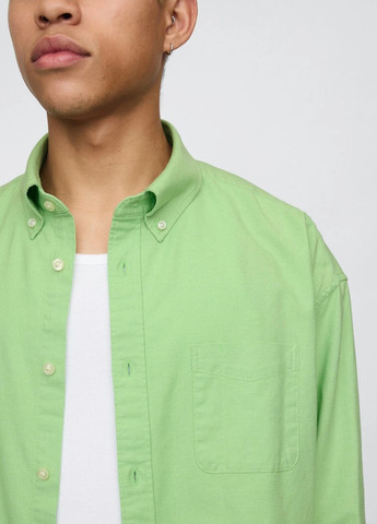 Салатовая кэжуал рубашка однотонная Gap