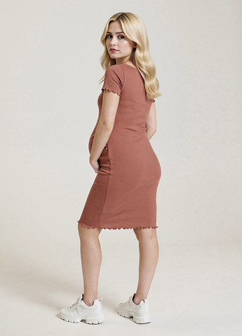 Рожево-коричнева кежуал сукня для вагiтних сукня-футболка Sinsay однотонна