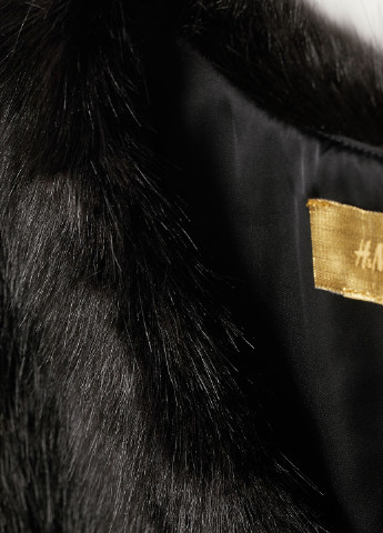 Болеро H&M однотонне чорне кежуал штучне хутро