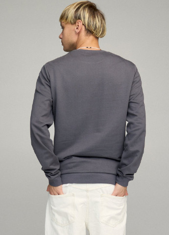 Темно-серый свитшот мужской basic /no flis/ YAPPI (252258409)