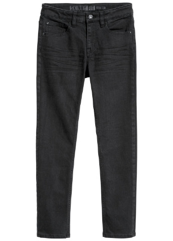 Джинси H&M завужені однотонні грифельно-сірі джинсові