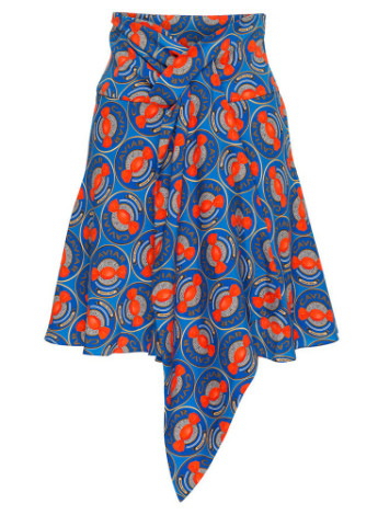 Синяя кэжуал с абстрактным узором юбка Dafna May