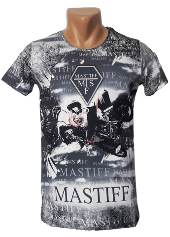 Серая мужская обтягивающая футболка MASTIFF