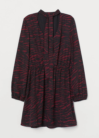 Комбінована кежуал сукня кльош H&M зебра