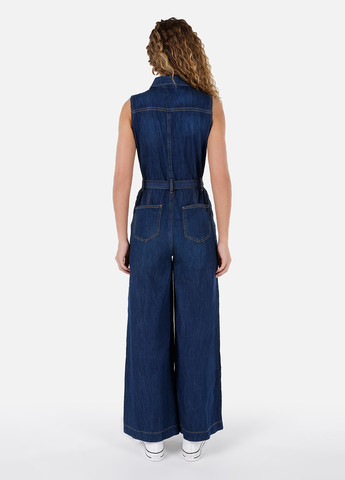 Комбінезон Colin's комбінезон-брюки однотонний темно-синій джинсовий бавовна, джинс