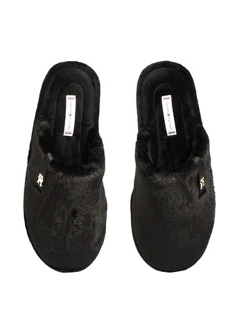 Черные тапочки Tommy Hilfiger с логотипом