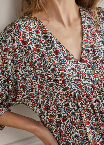 Комбинированное кэжуал платье в стиле ампир Boden с цветочным принтом