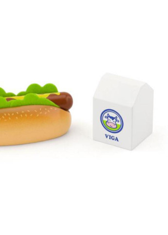 Игровой набор кулинара Хотдог и молоко (51601) Viga Toys кулінара хот-дог і молоко (202365411)
