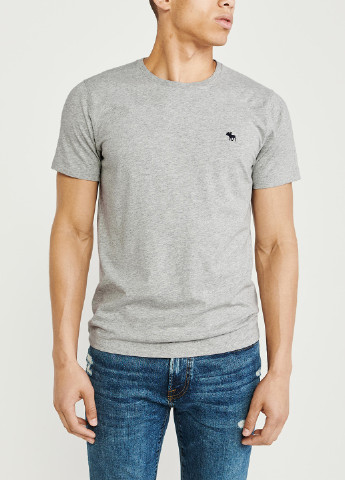 Світло-сіра футболка Abercrombie & Fitch