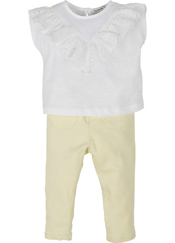 Жовтий літній комплект 2 предмета футболка + джинси 14491 Idil Baby Mamino