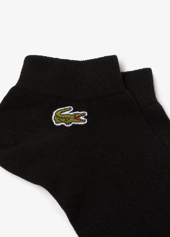 Чорні шкарпетки (3 пари) Lacoste однотонні (329148359)