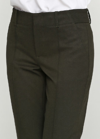 Темно-зеленые кэжуал демисезонные прямые брюки Banana Republic