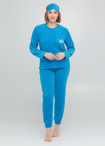 Синяя всесезон пижама (свитшот, брюки) свитшот + брюки Lucci