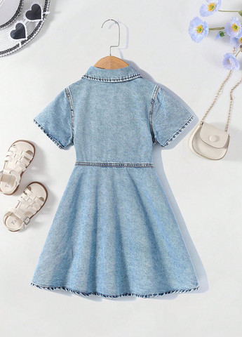 Блакитна сукня SHEIN (329522500)