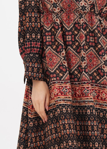 Комбинированное кэжуал платье Oltre с орнаментом