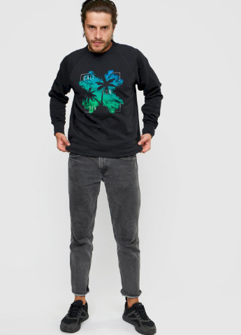 Черный свитшот мужской YAPPI рисунок (251424216)