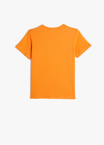 Оранжевая летняя футболка KOTON