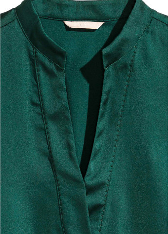 Туніка H&M з довгим рукавом темно-зелена кежуал