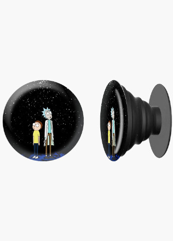 Попсокет (Popsockets) держатель для смартфона Рик и Морти (Rick and Morty) (8754-1231) Черный MobiPrint (216748473)