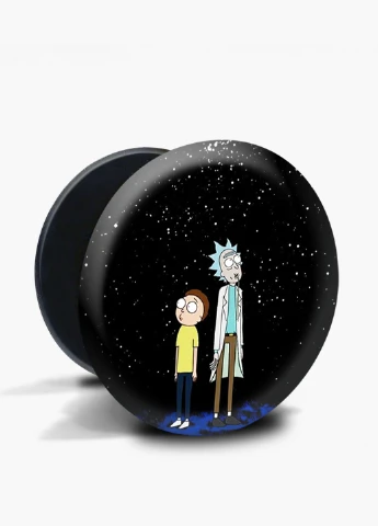 Попсокет (Popsockets) тримач для смартфону Рік і Морті (Rick and Morty) (8754-1231) Чорний MobiPrint (216748473)