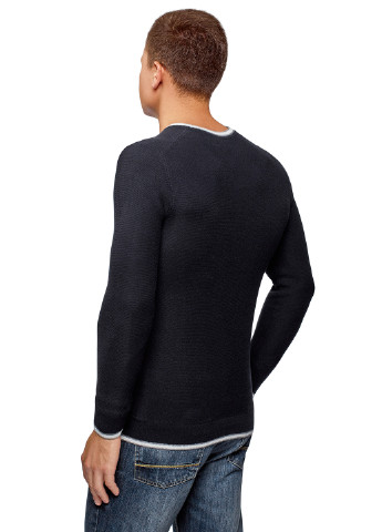 Темно-синій демісезонний пуловер пуловер Oodji