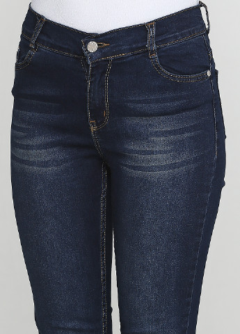 Темно-синие демисезонные скинни джинсы ELONI