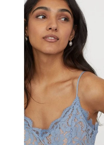 Блакитна кежуал сукня H&M однотонна