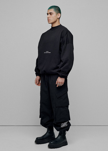 Черный свитшот Preach логотип без декора (332382433)